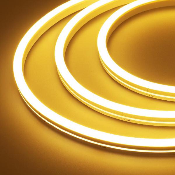 Гибкий неон 6х12, 2835, 120SMD, DC12В, пайка, желтый, катушка 5 м