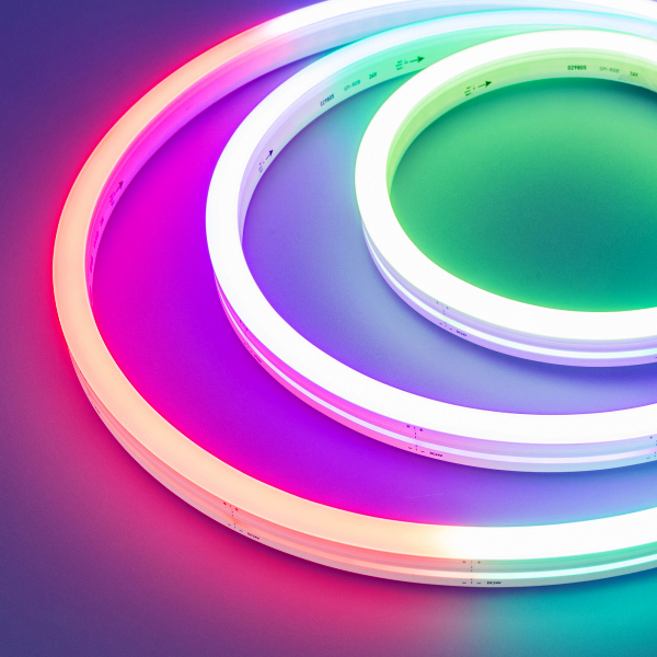 Гибкий неон 6х12, 3838, 90SMD, DC12В, пайка, RGB, катушка 5 м